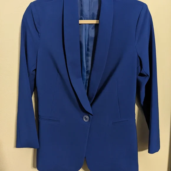 Electric Blue Petite Women's Pantsuit - Picture 2 of 7